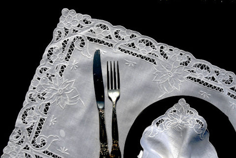 Japanese Garden Placemat White CLOSEOUT