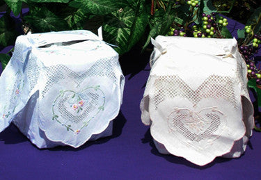 Heart Boutique Tissue Box Cover - Ecru