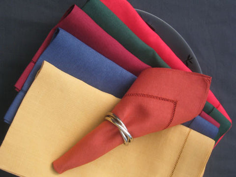 Red Hemstitch Napkin 22" Inch