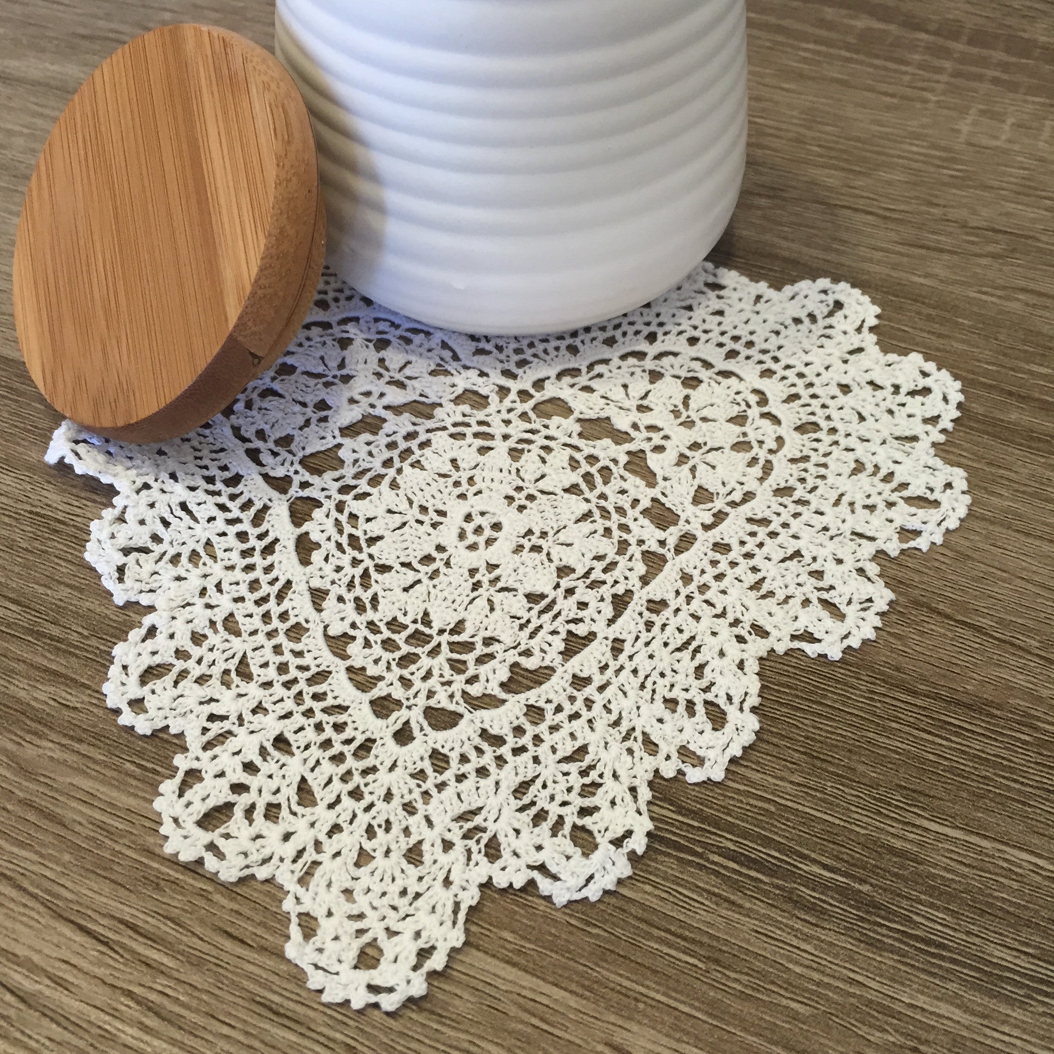 Strawberry Heart Shaped Doilies White 6" Inch Set of 12