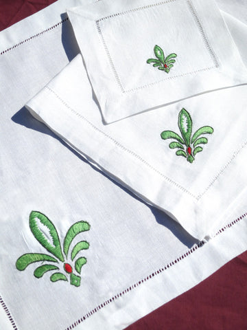 Fleur De Lys 4pc Set Green