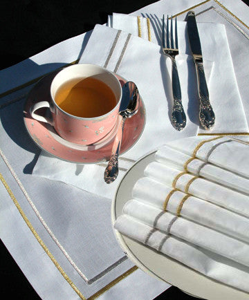 Gold Embroidered Napkin 20" Inch