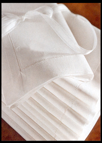 Hemstitch Luncheon Napkin White 18" Inch w/ 3/4" Border