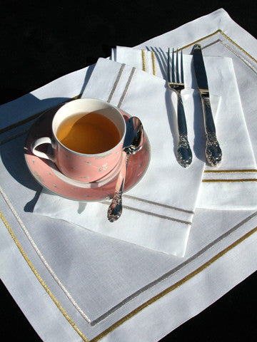 Gold / Silver Embroidered Placemat Set