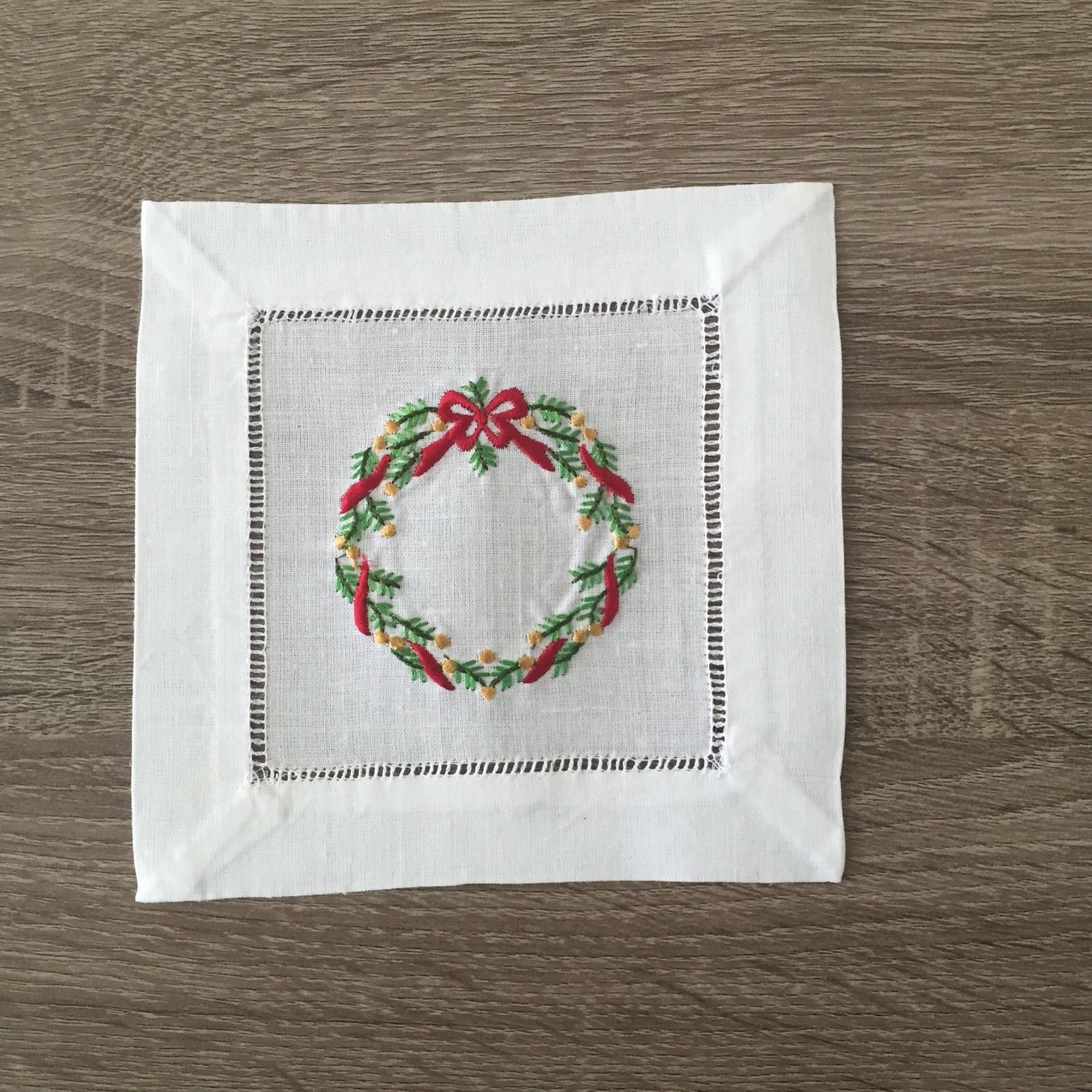 Christmas Evergreen Cocktail Napkin 6" Inch